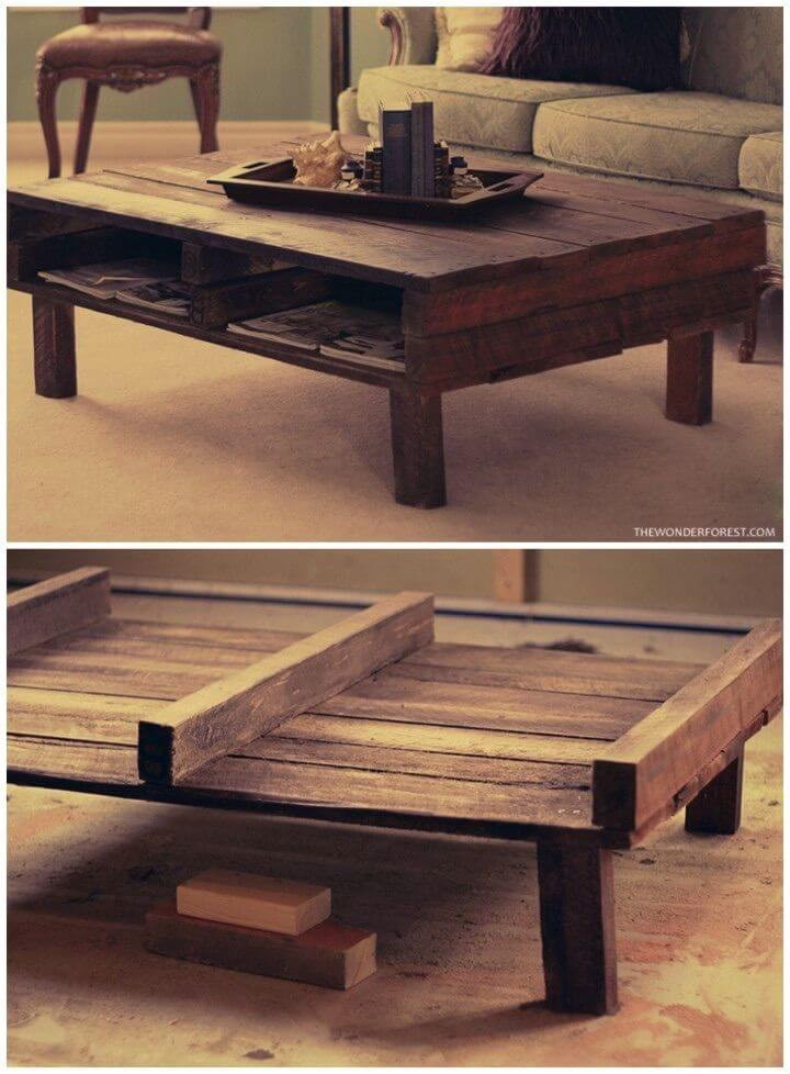 DIY Pallet Coffee Table Plans
 38 Adorable Pallet Coffee Table Plans & Ideas ⋆ DIY Crafts