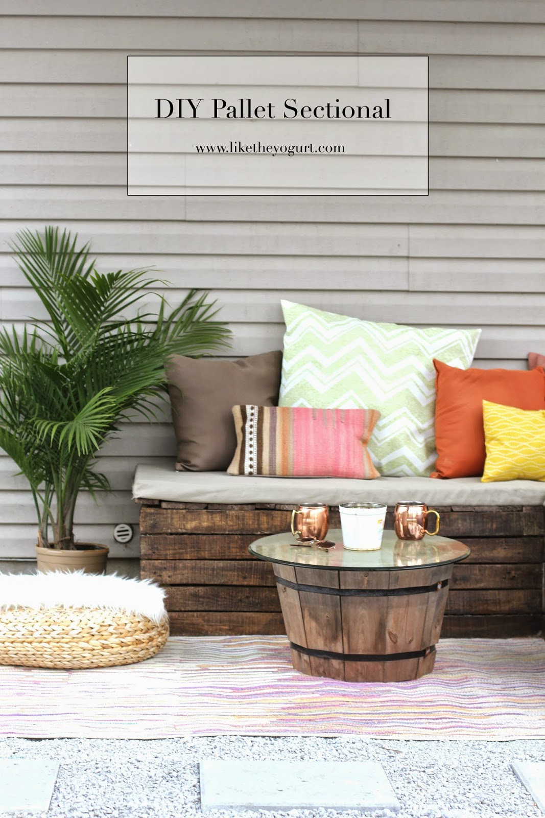 DIY Pallet Furniture Outdoor
 DIY Pallet Sectional for Outdoor Furniture Like The Yogurt