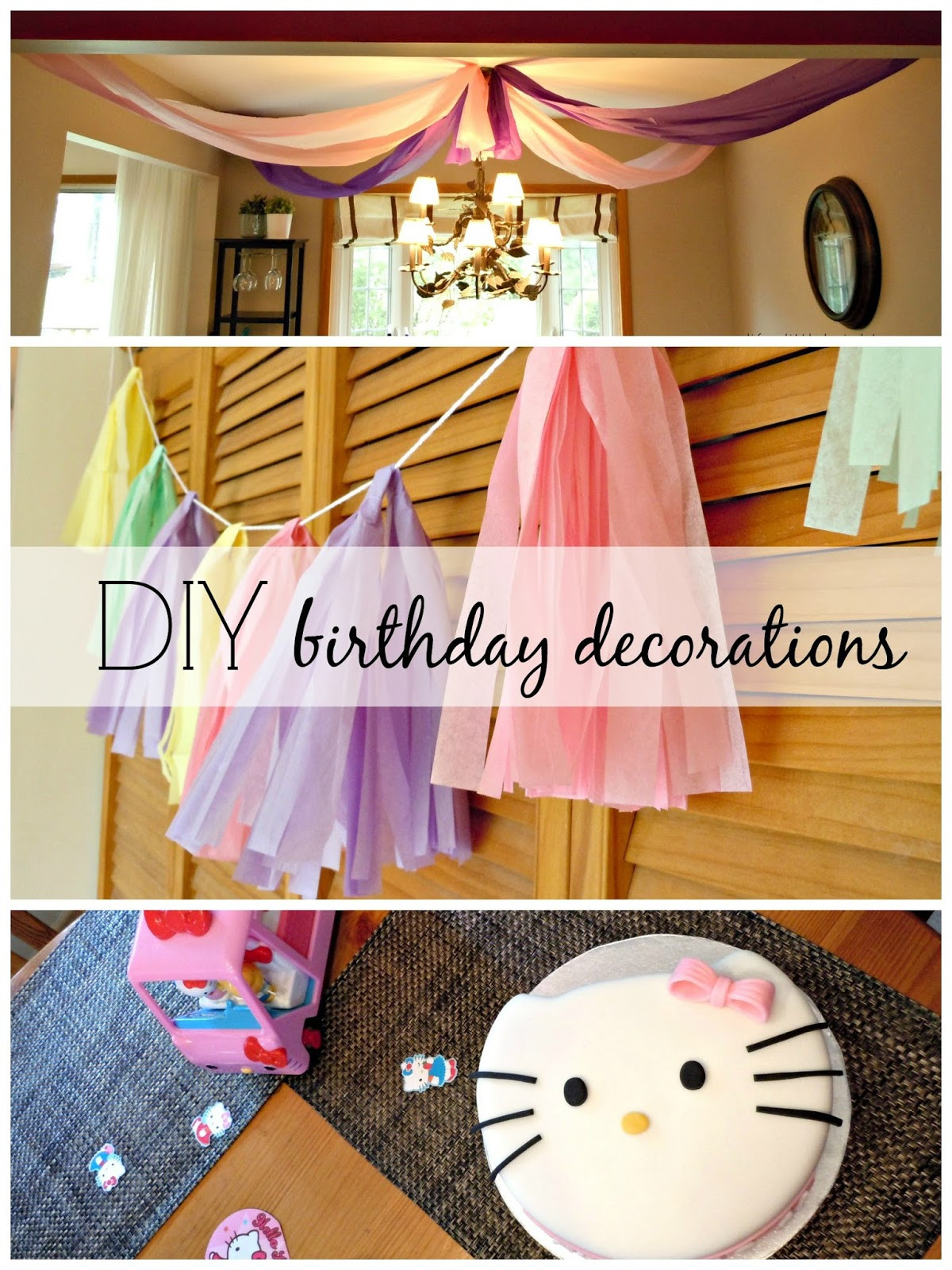 DIY Party Decorations
 Birthday Party DIY decorations Life a Little Brighter