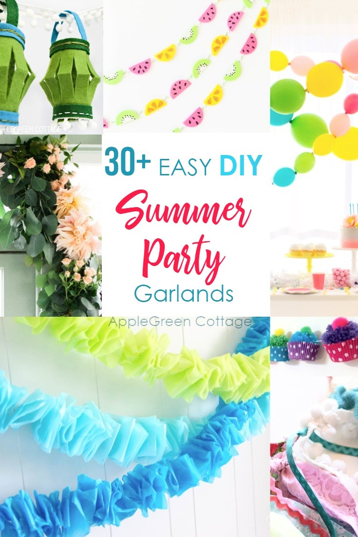 DIY Party Decorations
 30 diy Party Decorations Garlands AppleGreen Cottage