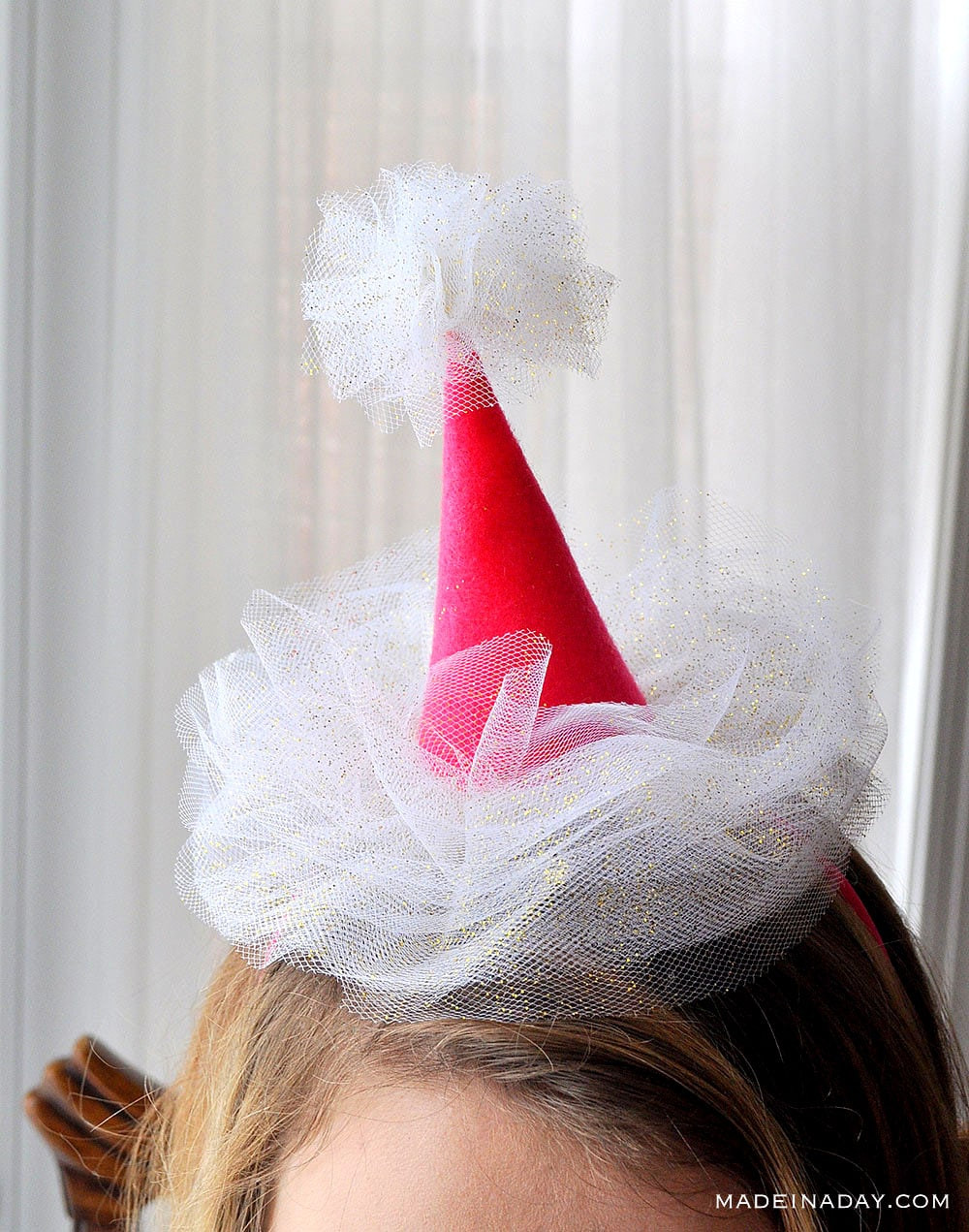 DIY Party Hats For Adults
 Mini Tulle Party Hat Headbands • Made in a Day