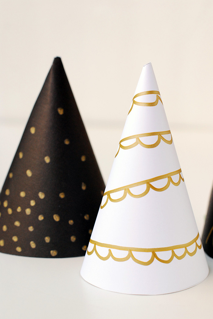 DIY Party Hats For Adults
 Craftykins DIY Gilded Party Hats