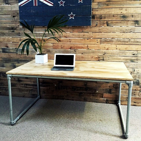 DIY Pc Desk Plywood
 DIY Plywood Desk with Pipe Frame Plans to Build Your Own