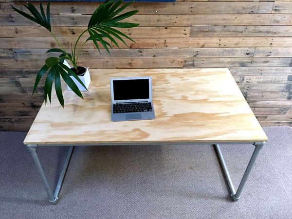 DIY Pc Desk Plywood
 DIY Plywood Desk with Pipe Frame Plans to Build Your Own