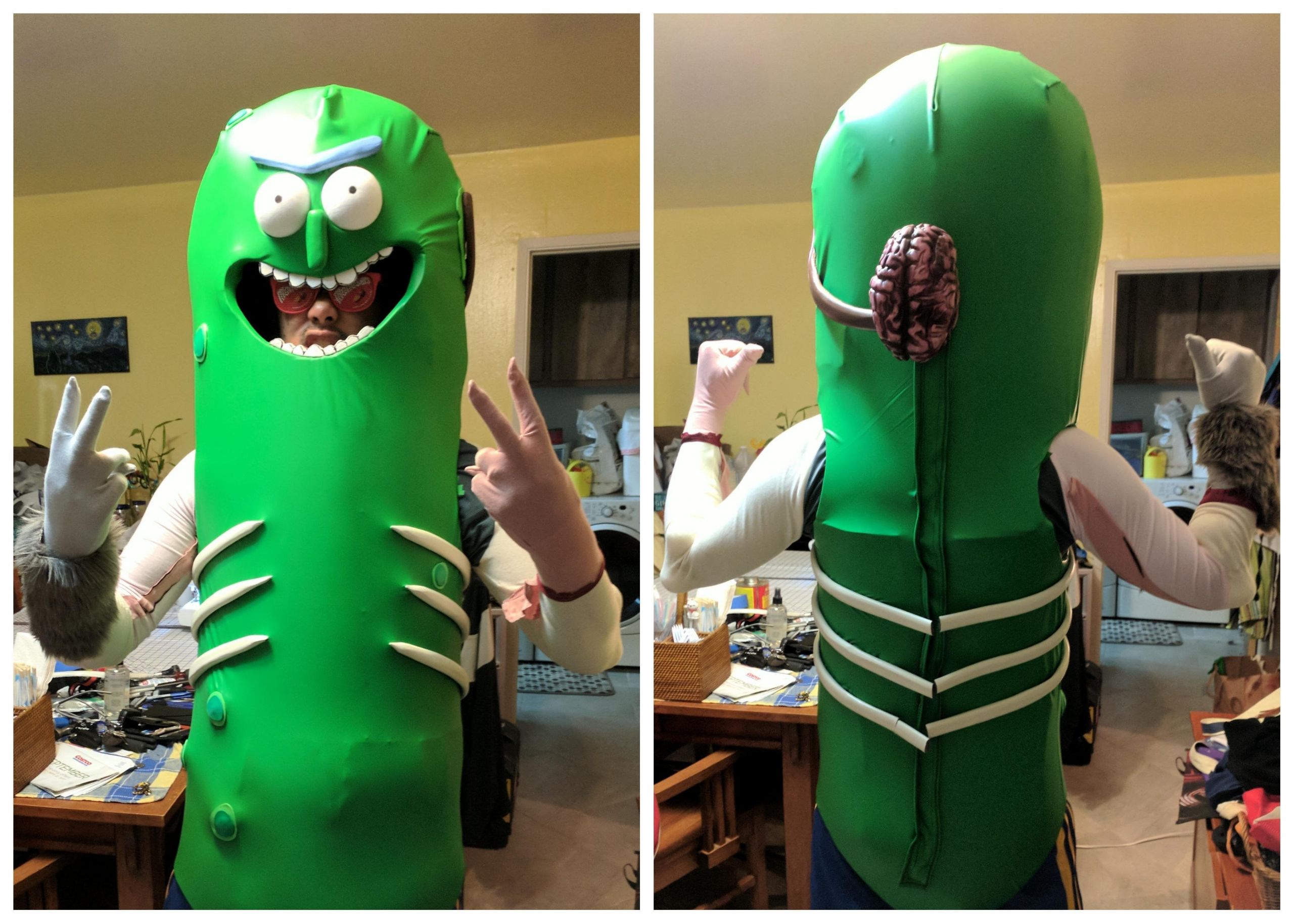 DIY Pickle Costume
 My Pickle Rick costume progress so far rickandmorty