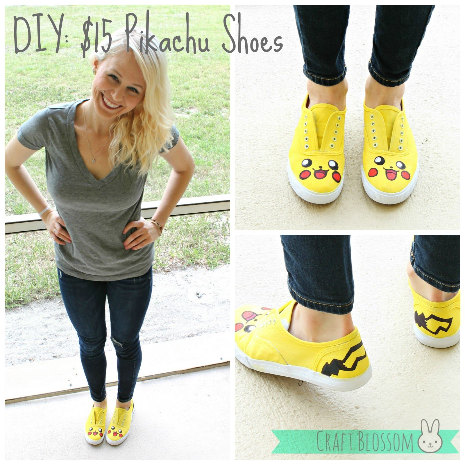 DIY Pikachu Costume
 Bunny Blossom DIY $15 Painted Pikachu Shoes