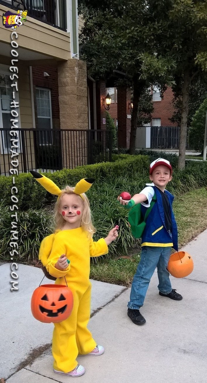 DIY Pikachu Costume
 Coolest Homemade Pokemon Halloween Costumes for Kids Ash