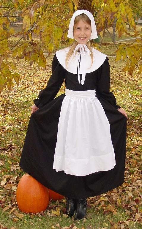 DIY Pilgrim Costume
 WeHaveCostumes Modest Quality Homemade Pilgrim Girl