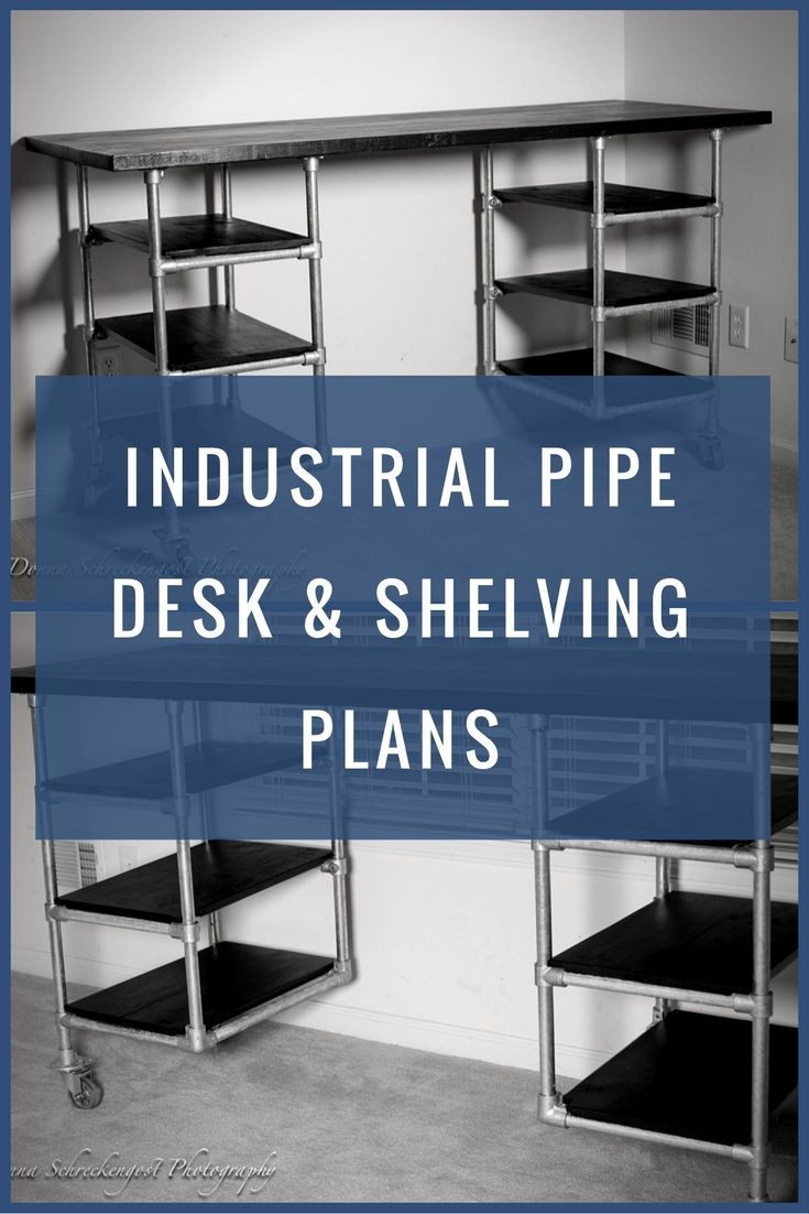 DIY Pipe Desk Plans
 Industrial Pipe Desk & Shelving Plans KeeKlamp DIY