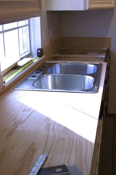 DIY Plywood Countertops
 Plywood Countertops kitchen