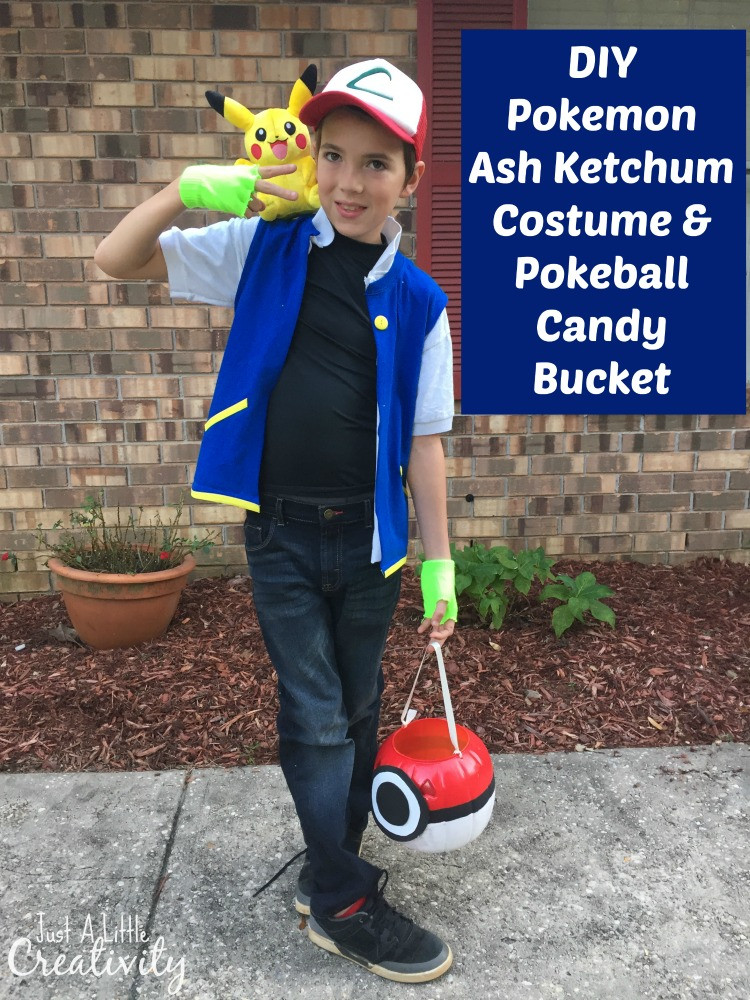 DIY Pokemon Costumes
 DIY Pokemon Ash Ketchum Costume & Pokeball Candy Bucket