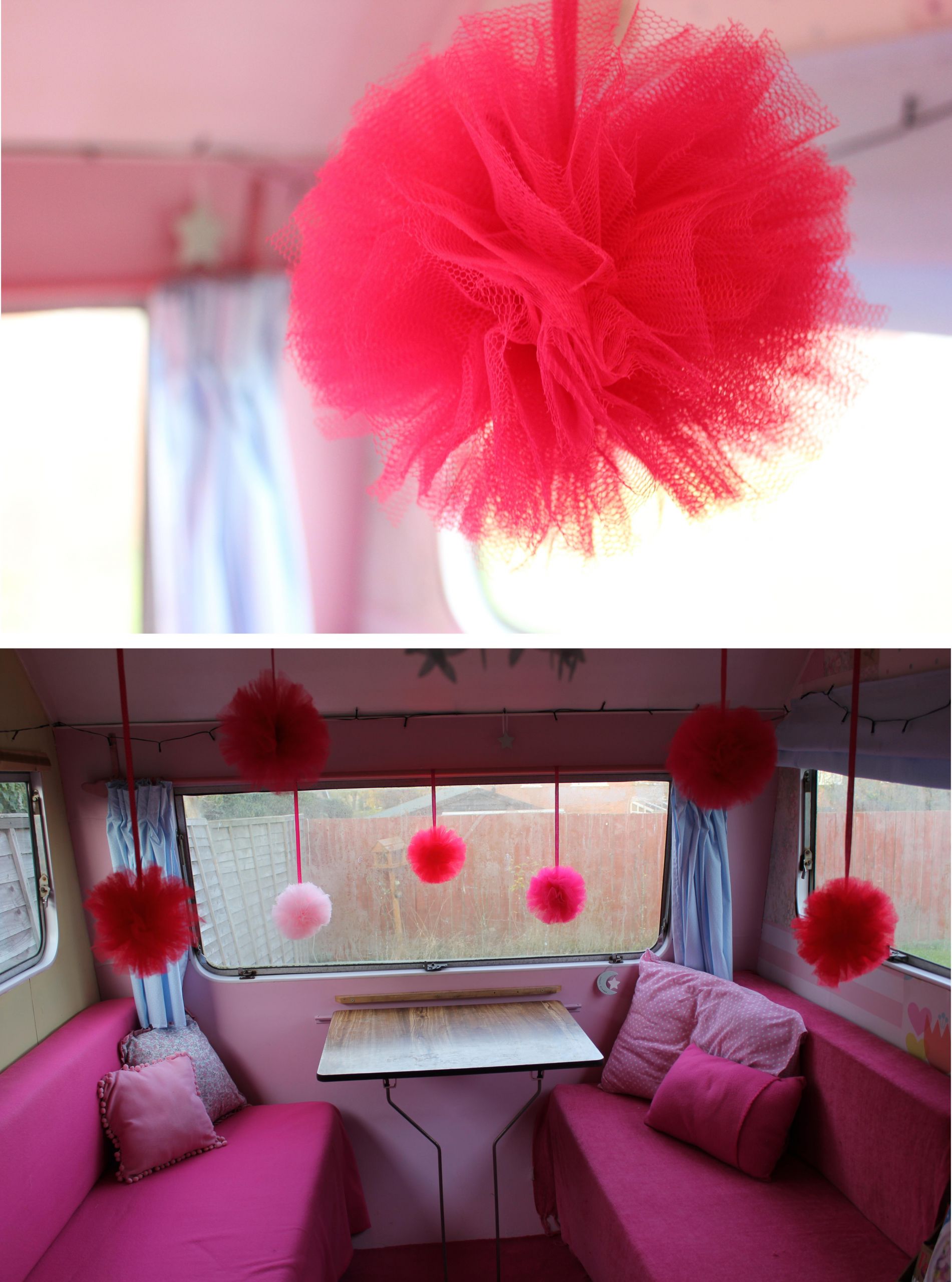 DIY Pom Pom Decorations
 My vintage caravan DIY pom pom decorations