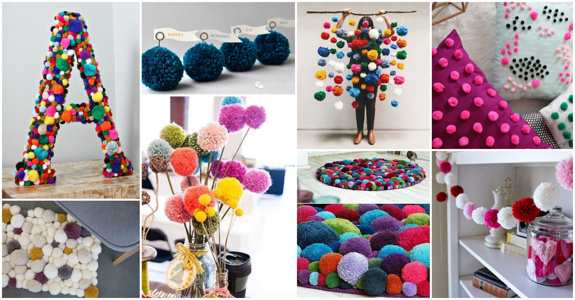 DIY Pom Pom Decorations
 15 Adorable Pom Pom Decor Ideas