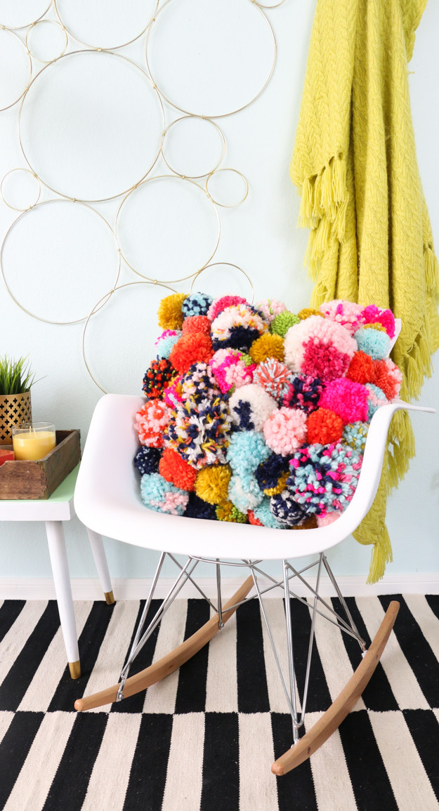 DIY Pom Pom Decorations
 A Kailo Chic Life DIY It A Cozy Pom Pom Pillow