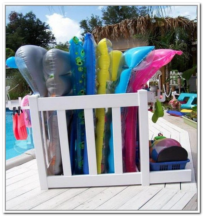 DIY Pool Float Organizer
 Pool Float Storage Unit