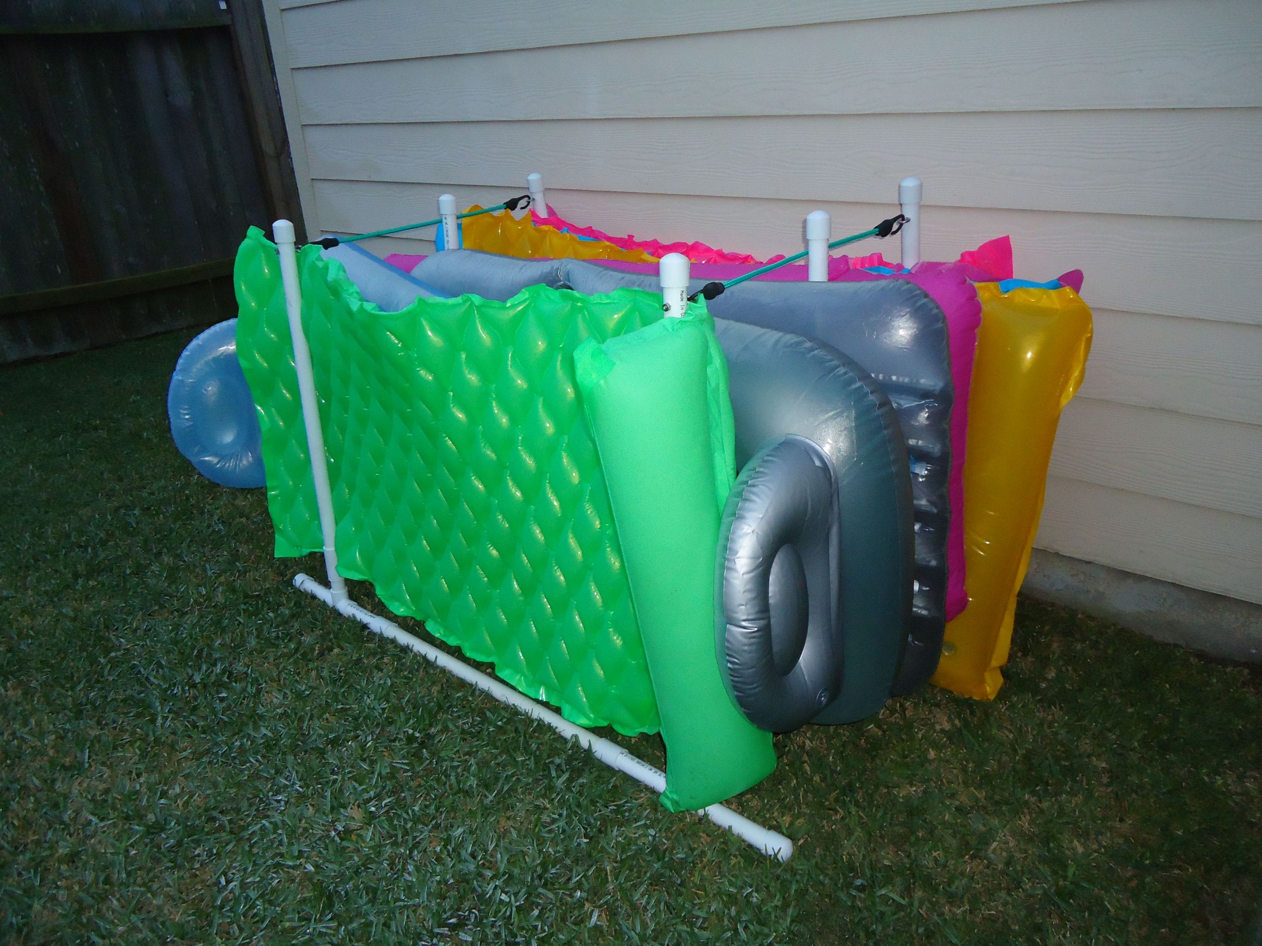 DIY Pool Float Organizer
 PVC for Pools DIY PVC Pool Towel Rack PVC Pool Furniture