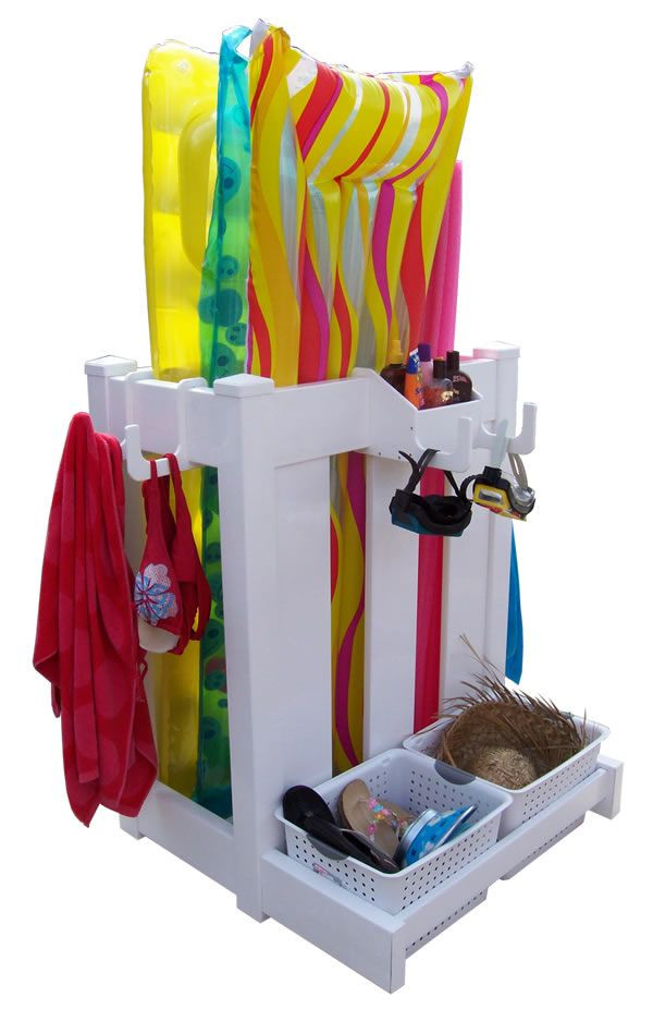 DIY Pool Float Organizer
 Need to make this