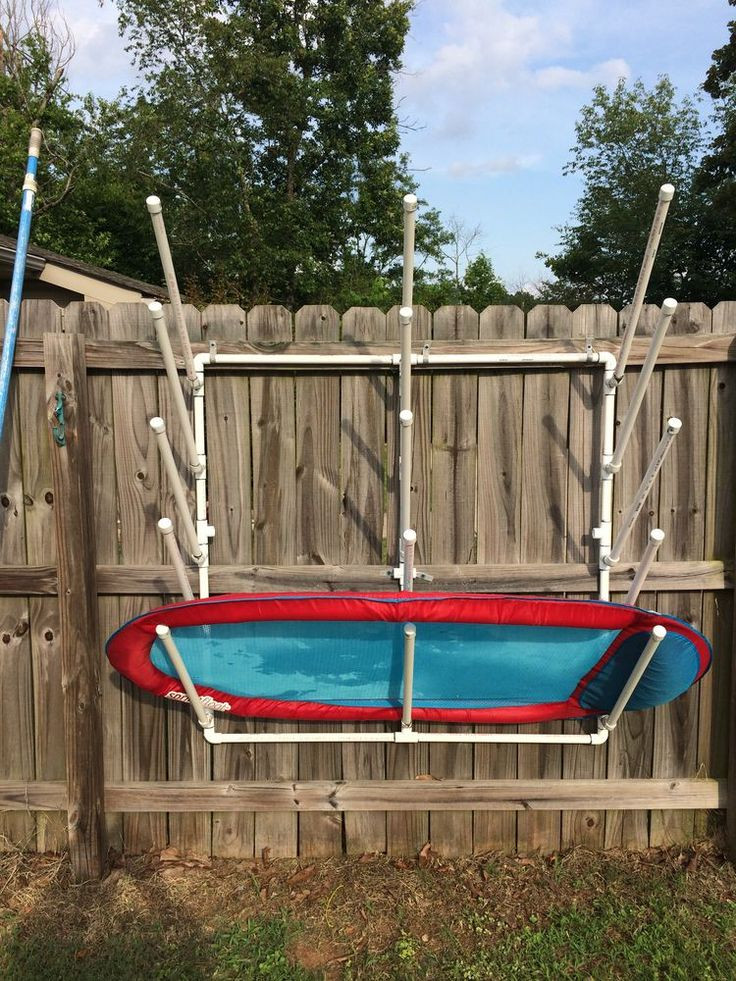 DIY Pool Float Organizer
 DIY PVC pool side storage for pool floats and toys