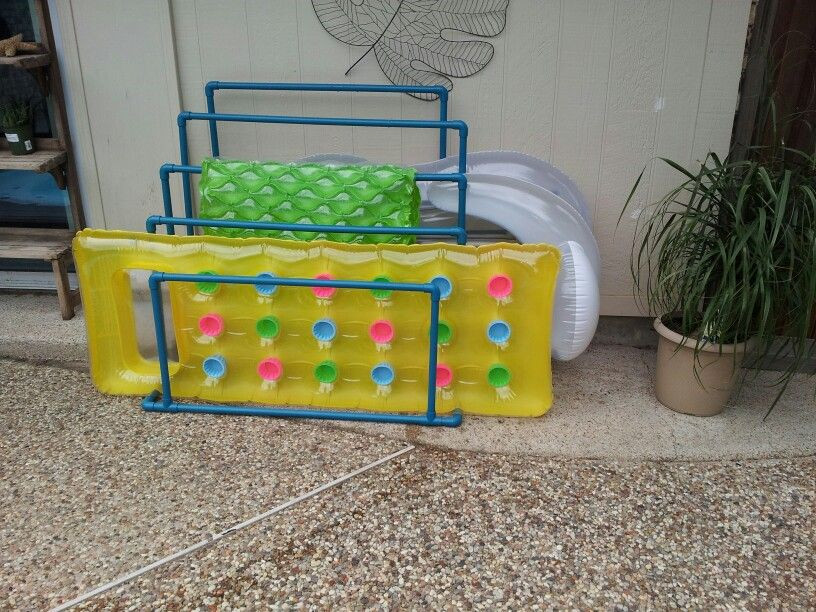 DIY Pool Float Organizer
 Pool float holder made with PVC and spray paint