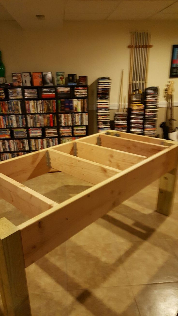 DIY Pool Table Plans
 Bringing it inside piece by piece