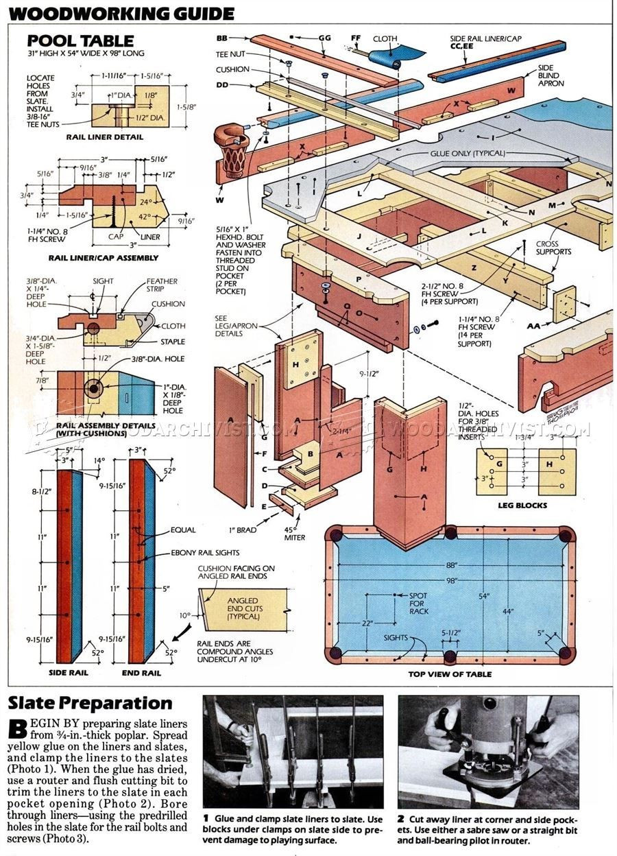 DIY Pool Table Plans
 211 Pool Table Plans Woodworking Plans