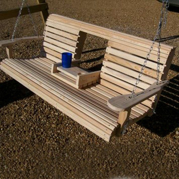 DIY Porch Swing Plans
 Build a wood porch swing with cup holders