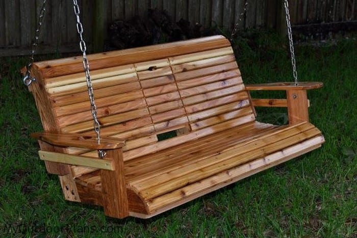 DIY Porch Swing Plans
 Unwind in your yard with a DIY wood porch swing with cup