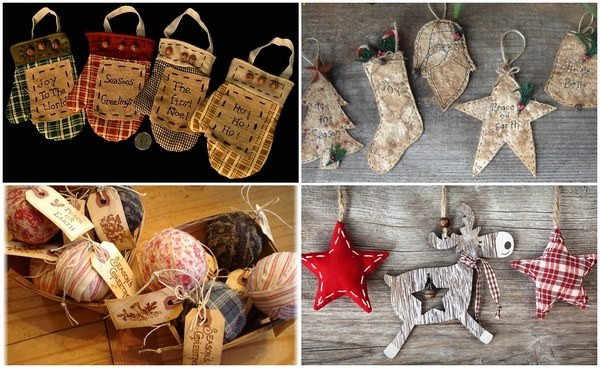 DIY Primitive Decor
 Primitive Christmas tree ornaments and decoration in