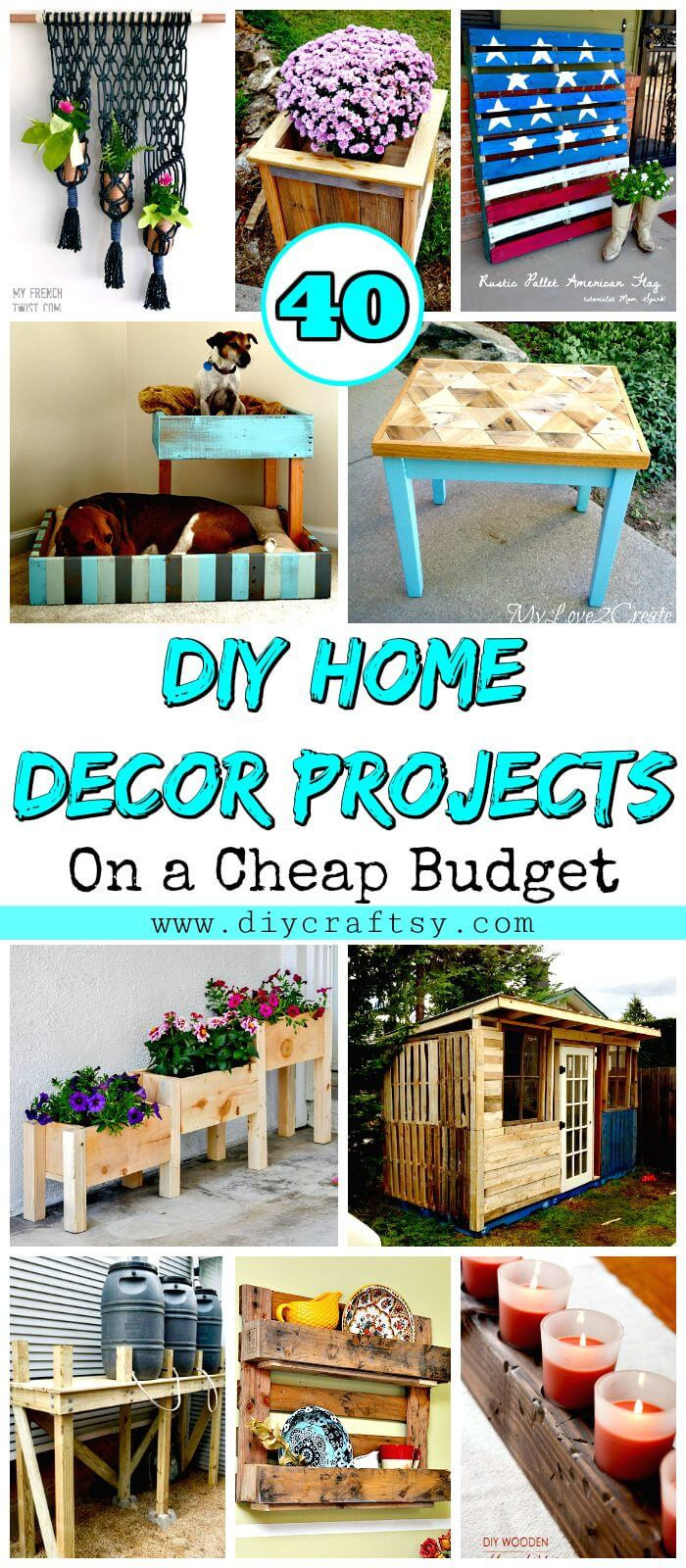 DIY Project Home Decor
 40 DIY Home Decor Projects on a Cheap Bud ⋆ DIY Crafts