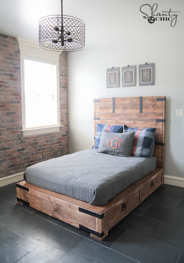DIY Queen Bed Frame With Storage Plans
 34 DIY Bed Frames To Make for the Bedroom