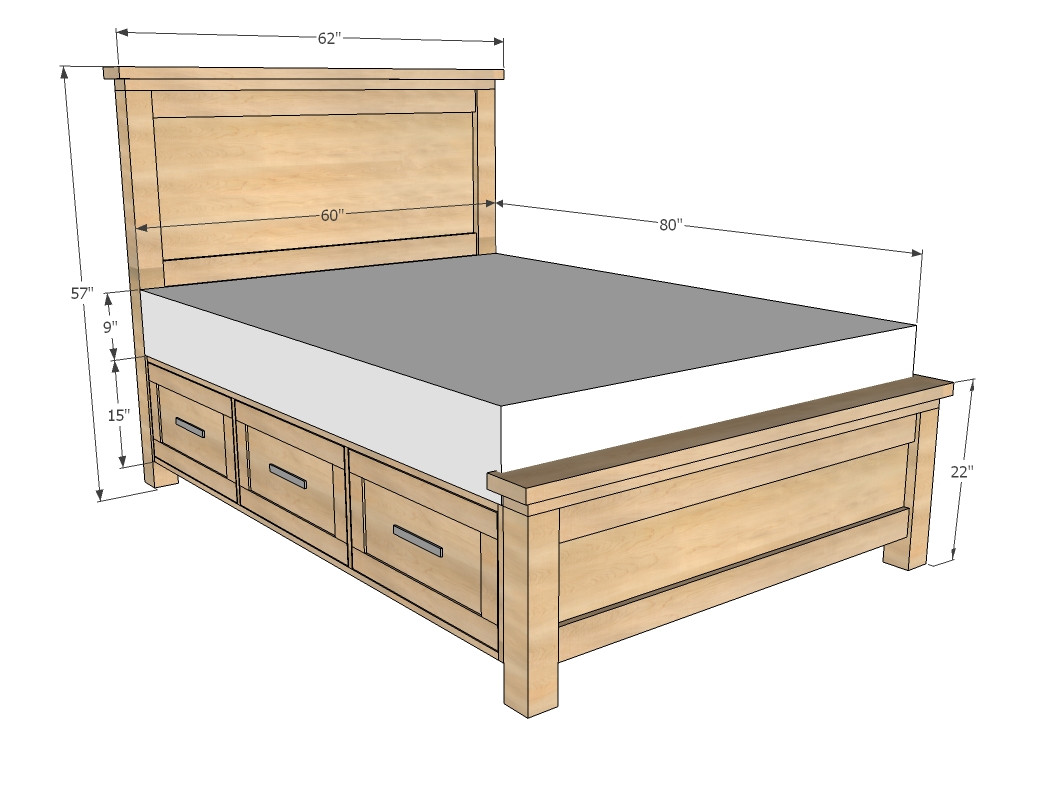 DIY Queen Bed Frame With Storage Plans
 Woodwork Queen Bed Frame With Drawers Plans PDF Plans