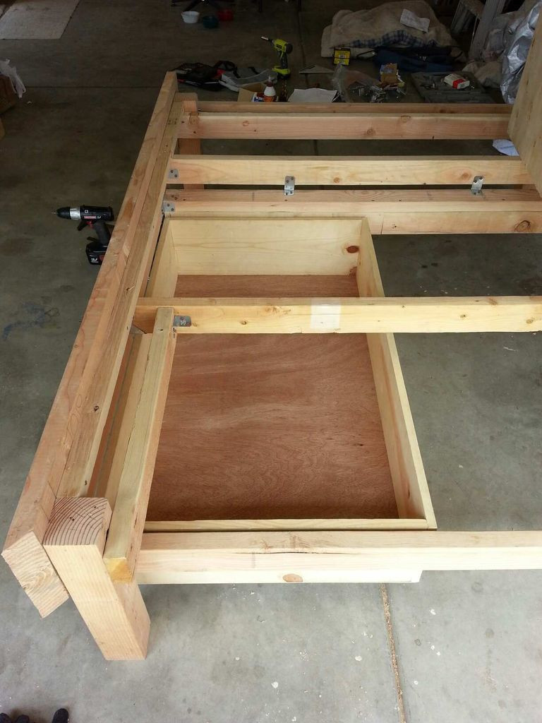 DIY Queen Bed Frame With Storage Plans
 Storage Platform Bed Frame Plans PDF Woodworking
