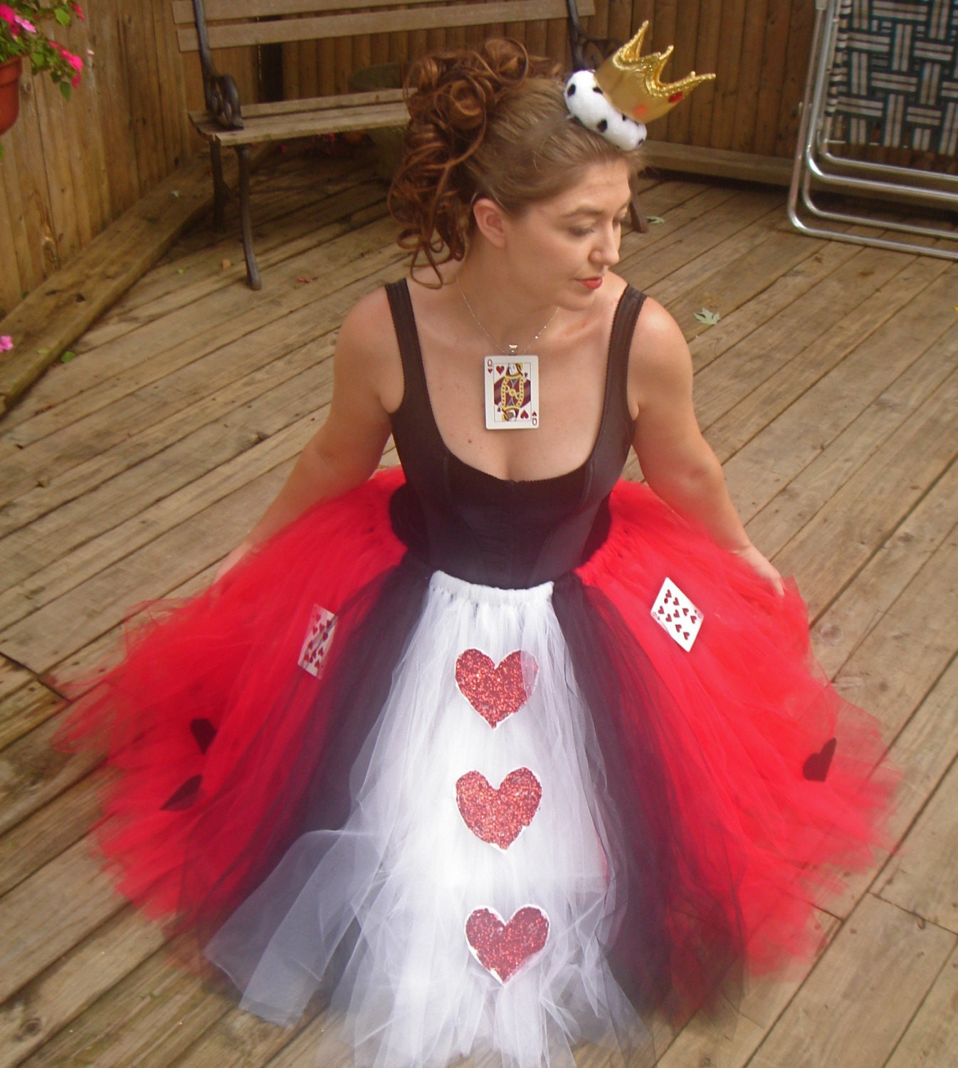 DIY Queen Of Hearts Costume
 Queen of Hearts Adult Boutique Tutu Skirt Costume