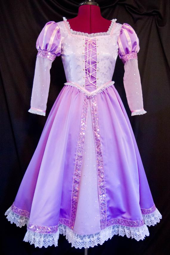 DIY Rapunzel Costume For Adults
 Sparkly RAPUNZEL Tangled Costume ADULT Custom Size