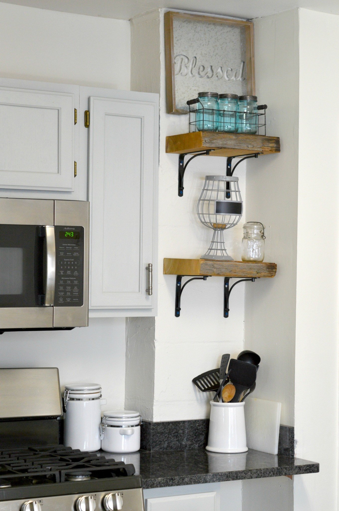 DIY Reclaimed Wood Shelves
 DIY Reclaimed Wood Kitchen Shelves H20Bungalow