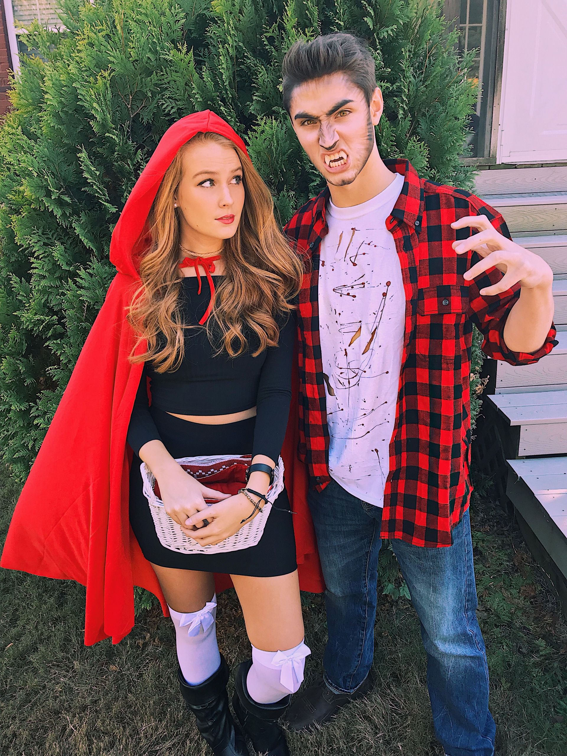 DIY Red Riding Hood Costume For Adults
 DIY couple Halloween costume little red riding hood and