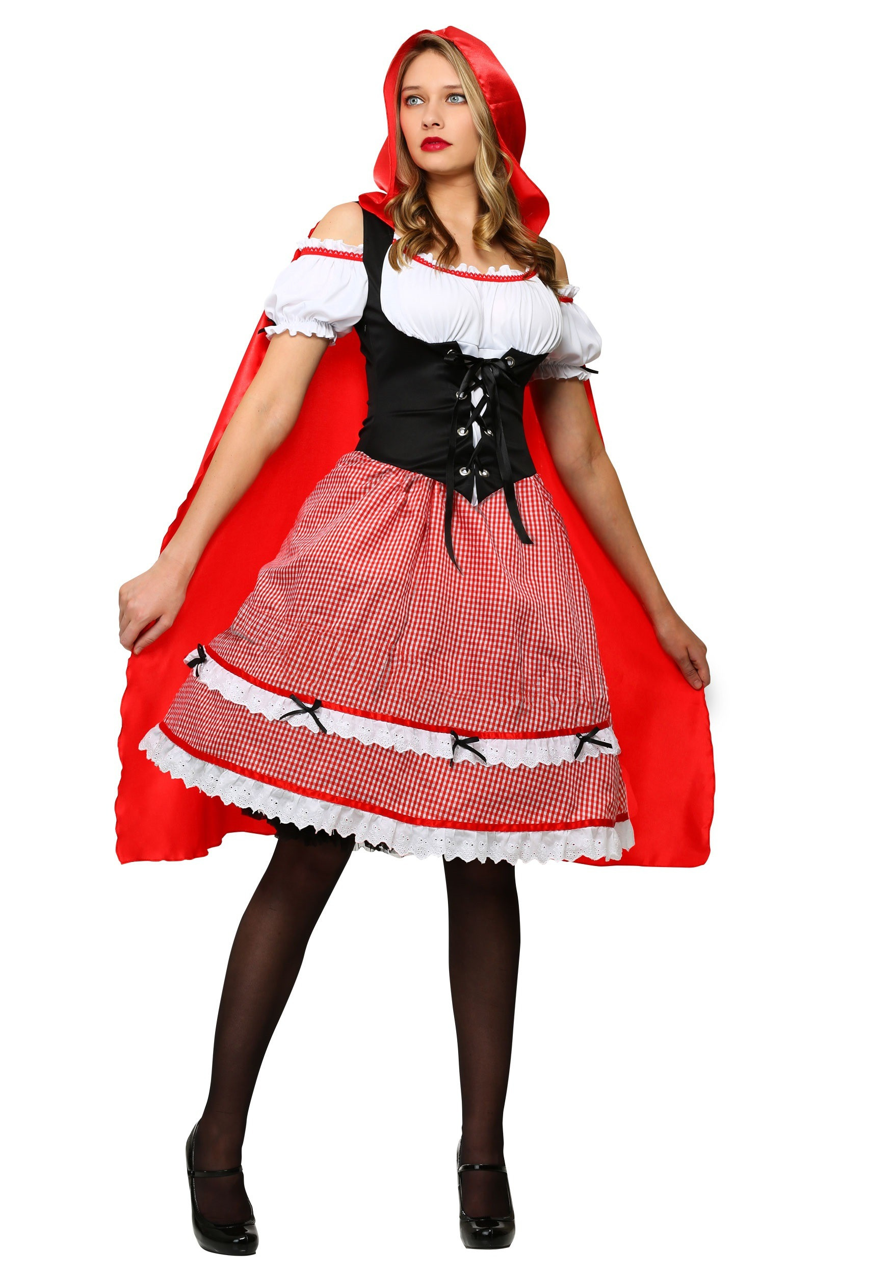 DIY Red Riding Hood Costume For Adults
 Women s Red Riding Hood Knee Length Dress Costume