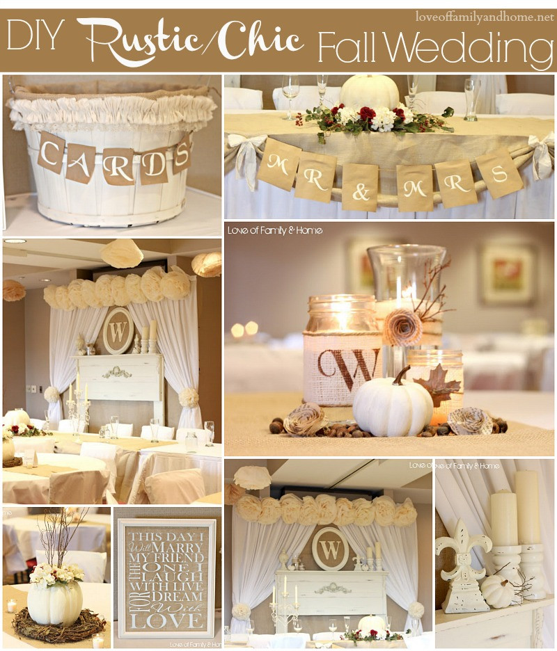 DIY Rustic Wedding Decorations
 DIY Rustic Chic Fall Wedding Reveal Love of Family