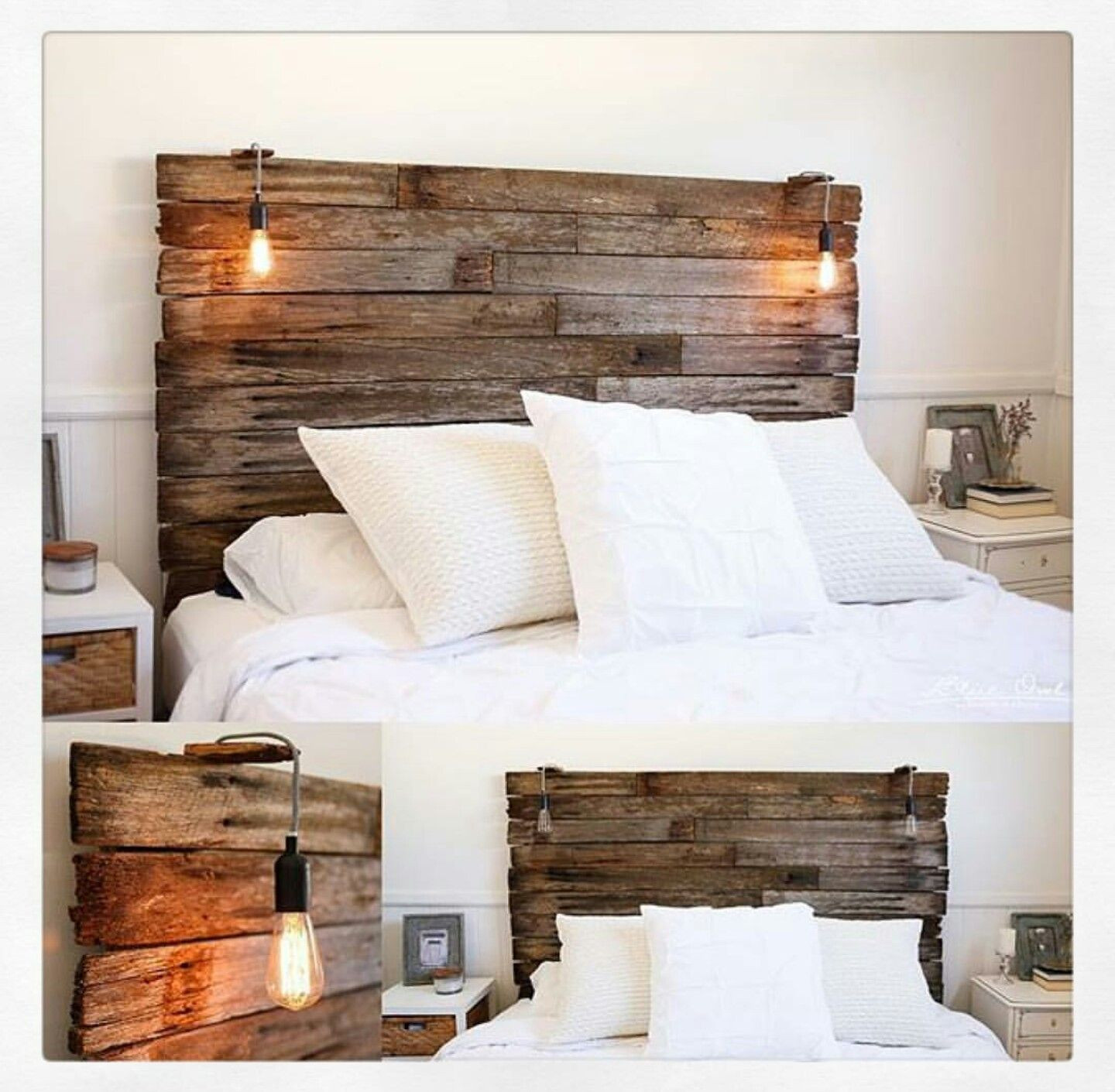 DIY Rustic Wood Headboard
 Rustic bedhead in 2019