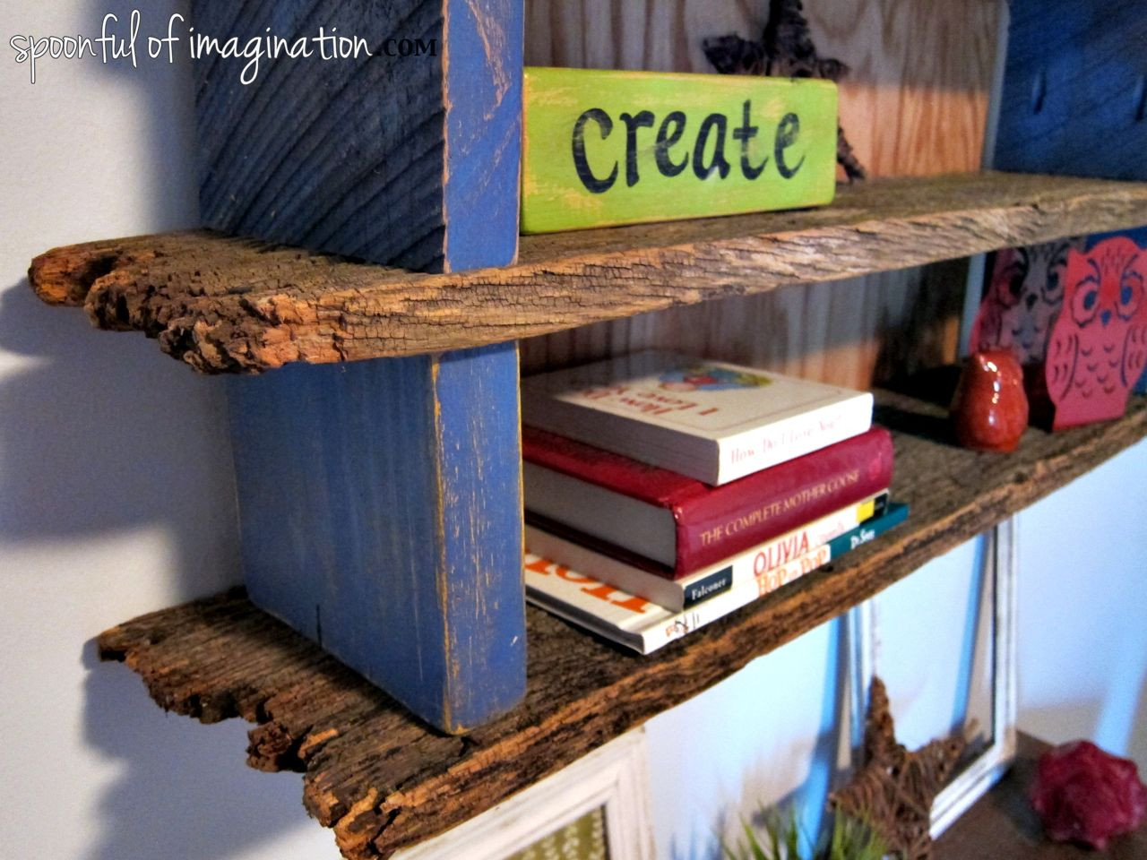 DIY Rustic Wood Shelves
 DIY Rustic Wood Shelf Spoonful of Imagination