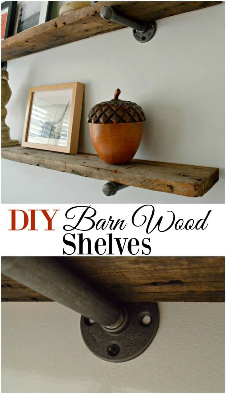 DIY Rustic Wood Shelves
 DIY Barn Wood Shelves