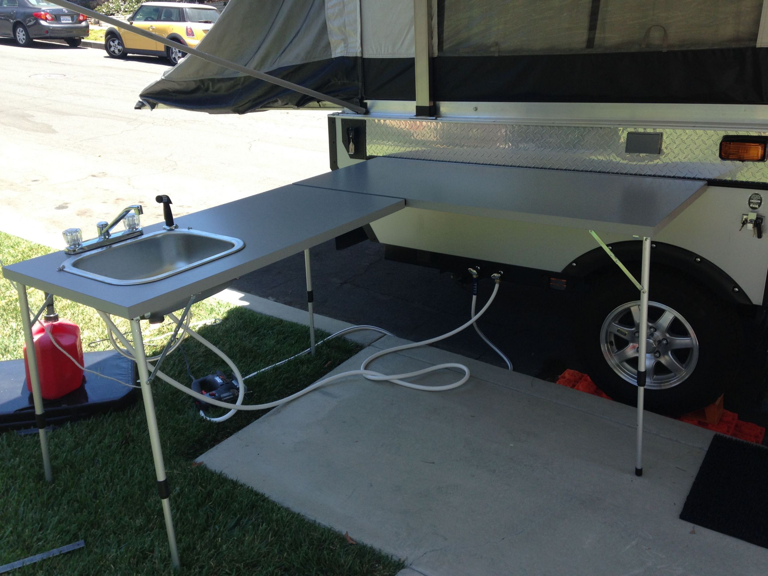 DIY Rv Outdoor Kitchen
 Awesome outdoor camp kitchen I love this idea