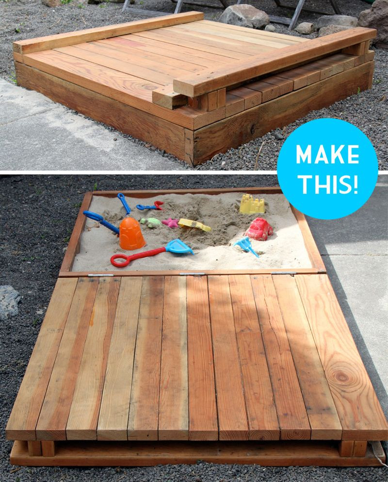 DIY Sandbox Cover
 Make sandbox