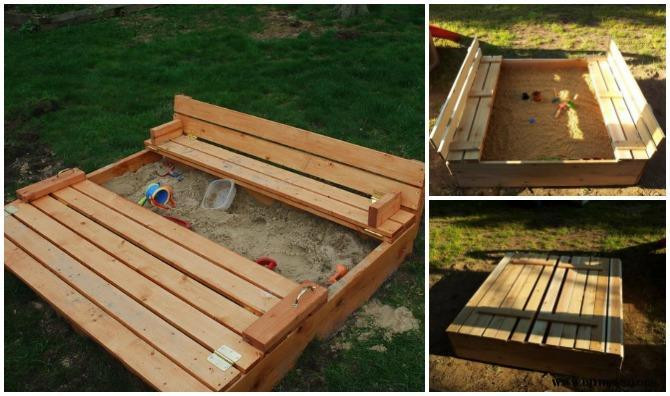 DIY Sandbox With Cover
 DIY Sandbox Projects Picture Instructions