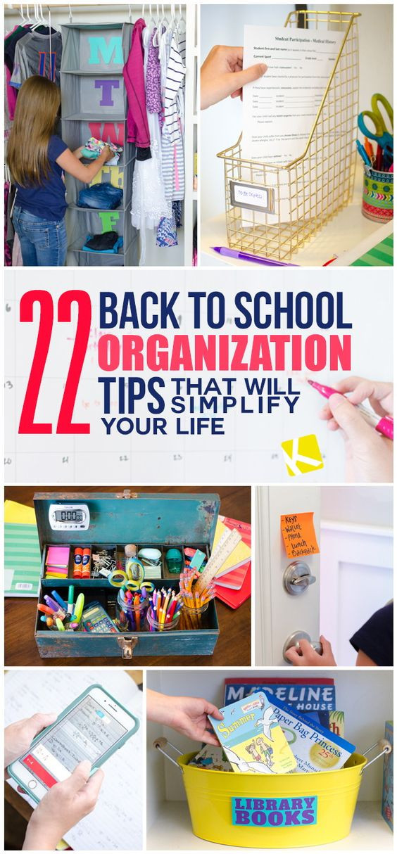 DIY School Organization
 22 Back to School Organization Ideas To Simplify Your Life