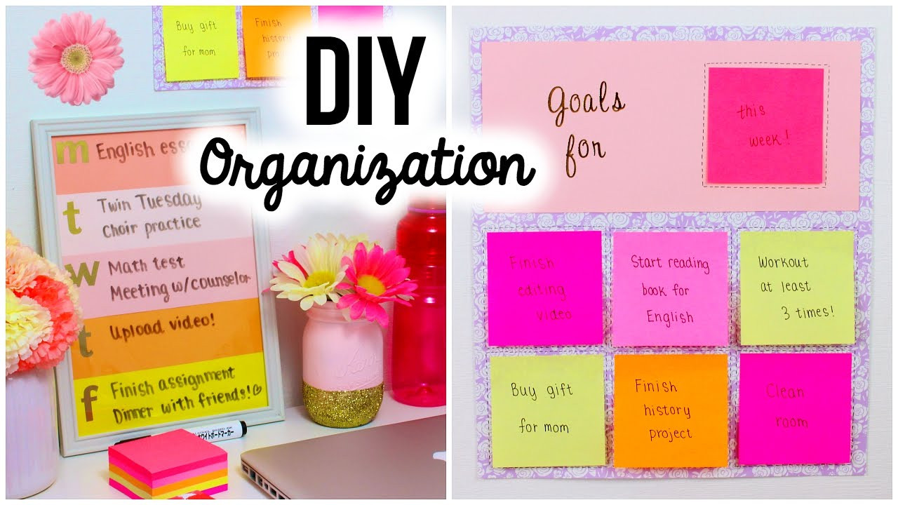 DIY School Organization
 Back To School DIY Organization & Room Decor