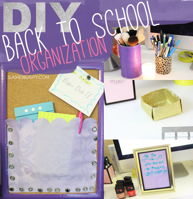 DIY School Organization
 Back to School DIY Organization Ideas