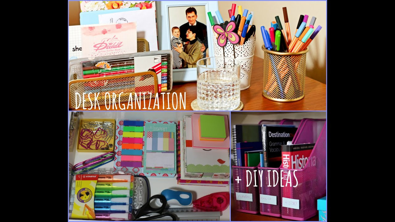 DIY School Organization
 Desk Organization DIY Ideas