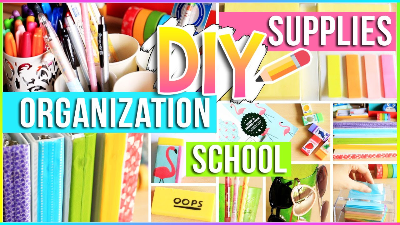 DIY School Organization
 DIY School Supplies Organization Ideas for Your Room