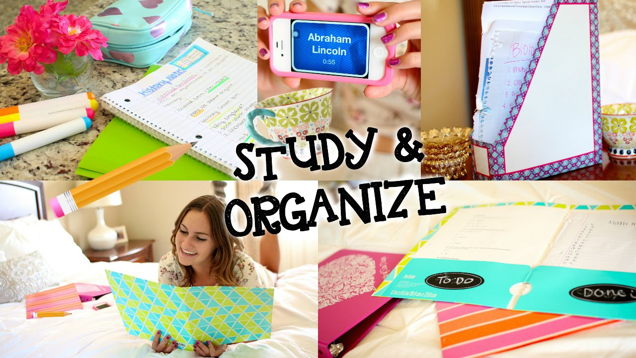 DIY School Organization
 Study Tips & DIY Organization for Back to School